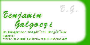 benjamin galgoczi business card